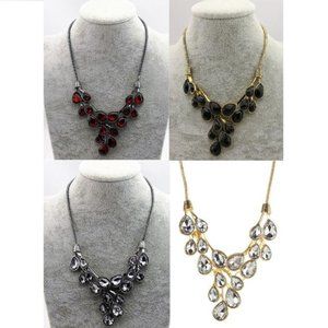 Crystal Droplets Cluster Necklace (N 057)